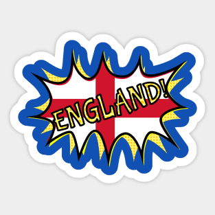 Flag of England POW star Sticker